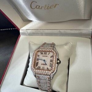 Luxury Cartier Moissanite Watch VVS - Brand New | Box & Papers